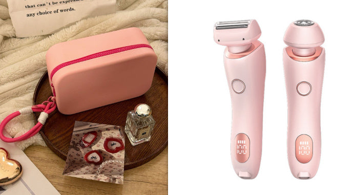 2 In 1 Hair Removal Epilator USB Rechargeable Trimmer Women Body Razor Face Leg Armpit Bikini Hand Pubic Shaver Hair Remover sun store