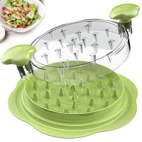 Chicken Shredder Chicken Shredder Tool Twist Stable Anti-Slip Meat Shredder Tool Twist Ergonomic Handle Meat Grinder Dishwasher-safe Transparent Lid Can Be Used As Pet Chicken Breast Separation sun store