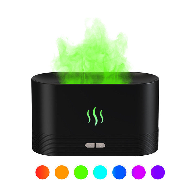 Aroma Diffuser With Flame Light Mist Humidifier Aromatherapy Diffuser With Waterless Auto-Off Protection For Spa Home Yoga Office sun store