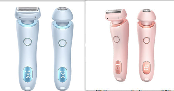 2 In 1 Hair Removal Epilator USB Rechargeable Trimmer Women Body Razor Face Leg Armpit Bikini Hand Pubic Shaver Hair Remover sun store
