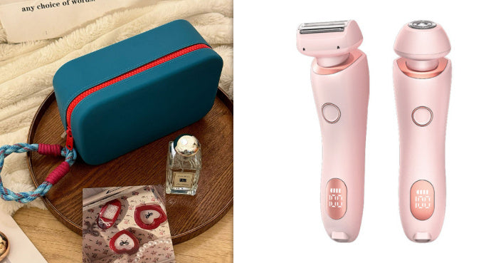 2 In 1 Hair Removal Epilator USB Rechargeable Trimmer Women Body Razor Face Leg Armpit Bikini Hand Pubic Shaver Hair Remover sun store