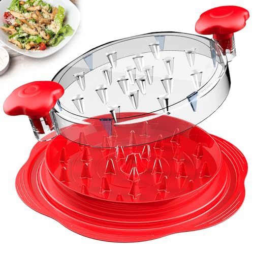 Chicken Shredder Chicken Shredder Tool Twist Stable Anti-Slip Meat Shredder Tool Twist Ergonomic Handle Meat Grinder Dishwasher-safe Transparent Lid Can Be Used As Pet Chicken Breast Separation sun store