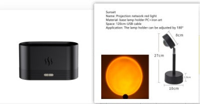 Aroma Diffuser With Flame Light Mist Humidifier Aromatherapy Diffuser With Waterless Auto-Off Protection For Spa Home Yoga Office sun store