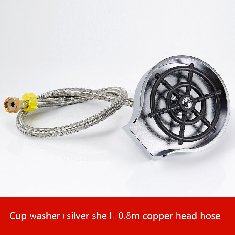Bar Counter Cup Washer Sink High-pressure Spray Automatic Faucet Coffee Pitcher Wash Cup Tool Kitchen sunstore