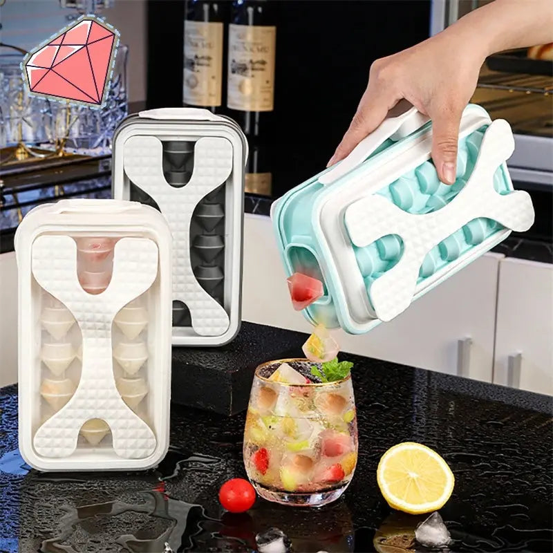 2in1 Portable Silicone Ice Ball Mold Ice Maker Water Bottle Ice Cube Mould Bottle Creative Ice Ball Diamond Curling Summer Kitchen Gadgets sun store