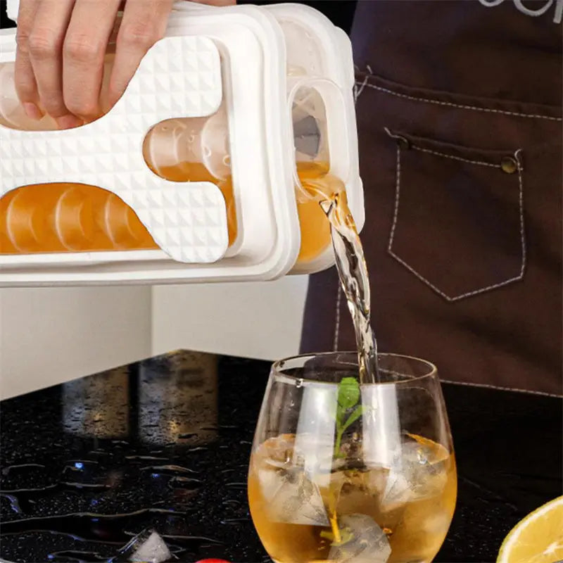 2in1 Portable Silicone Ice Ball Mold Ice Maker Water Bottle Ice Cube Mould Bottle Creative Ice Ball Diamond Curling Summer Kitchen Gadgets sun store