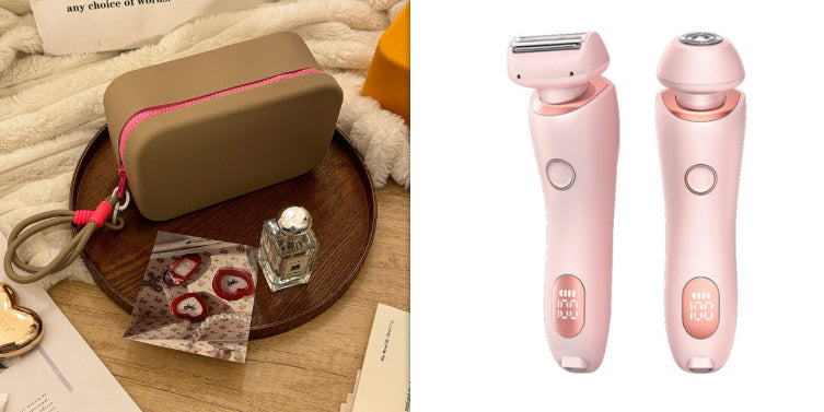 2 In 1 Hair Removal Epilator USB Rechargeable Trimmer Women Body Razor Face Leg Armpit Bikini Hand Pubic Shaver Hair Remover sun store