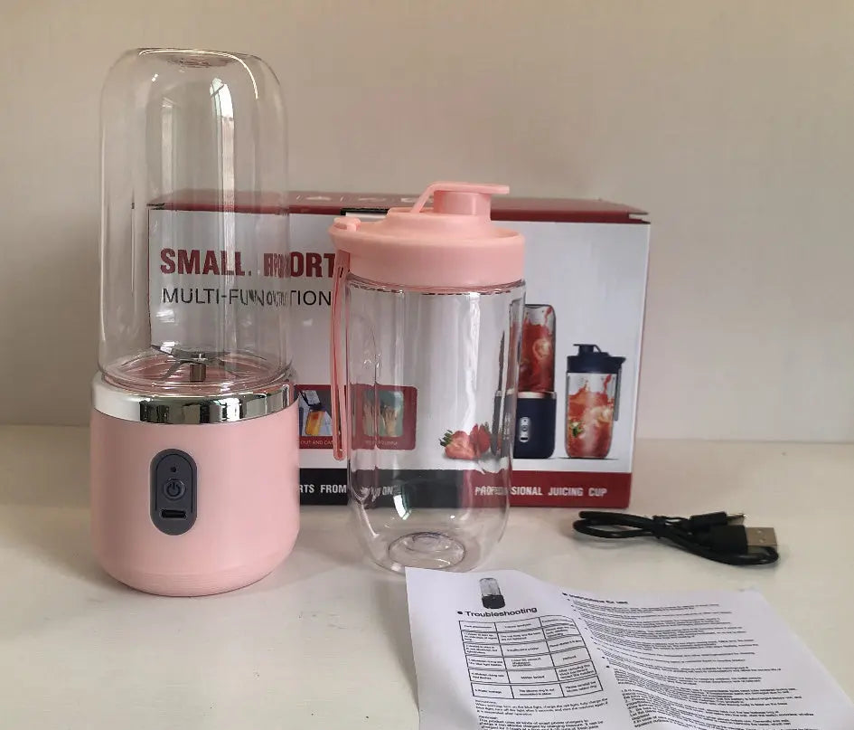 6blade Portable Blender Mini Juicer Cup Extractor Smoothie USB Charging Fruit Squeezer Blender Food Mixer Ice Crusher Portable Juicer Machine sun store