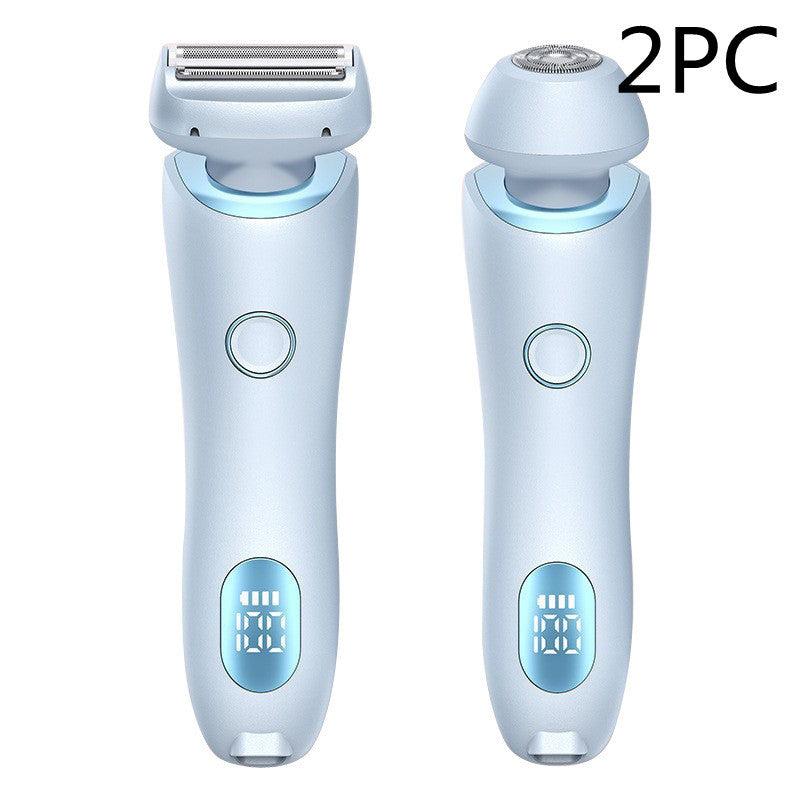 2 In 1 Hair Removal Epilator USB Rechargeable Trimmer Women Body Razor Face Leg Armpit Bikini Hand Pubic Shaver Hair Remover sun store