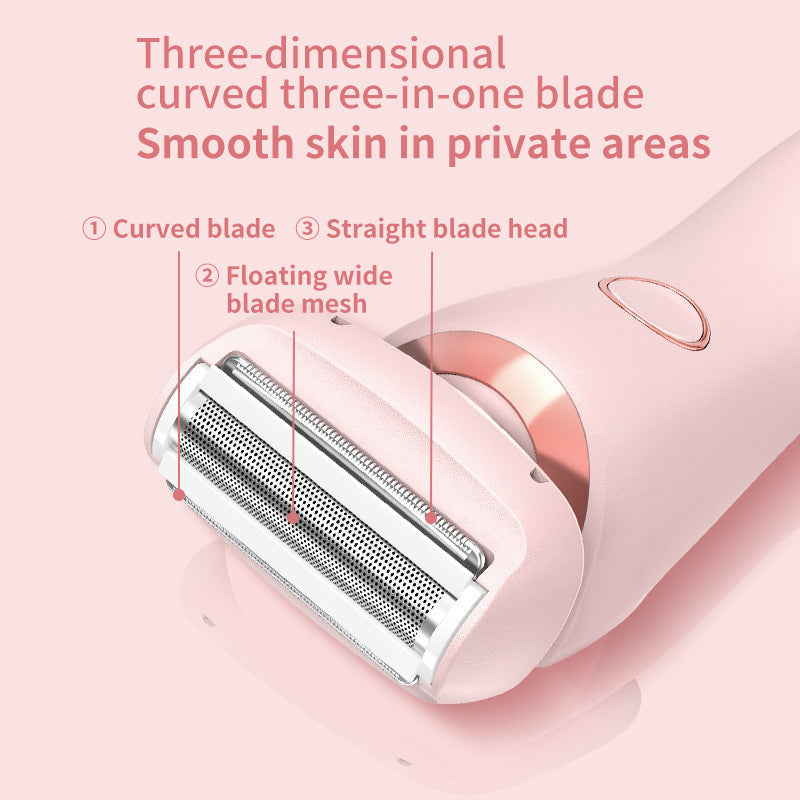 2 In 1 Hair Removal Epilator USB Rechargeable Trimmer Women Body Razor Face Leg Armpit Bikini Hand Pubic Shaver Hair Remover sun store