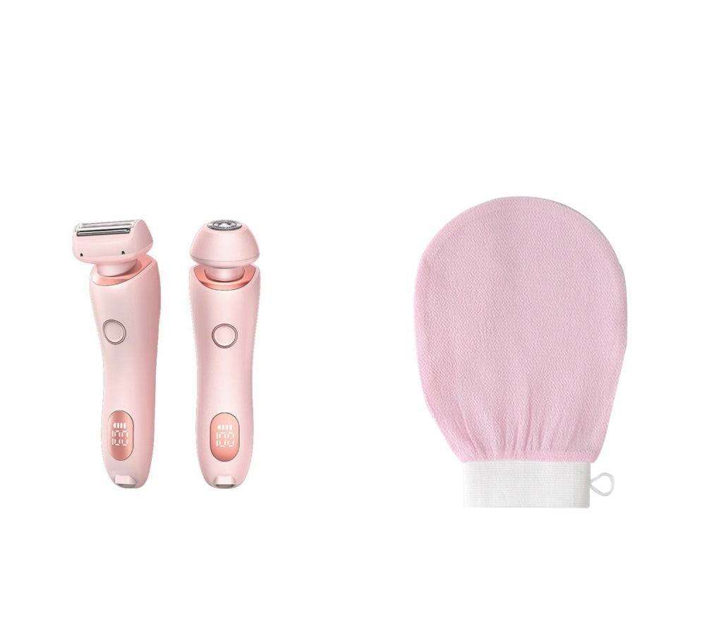 2 In 1 Hair Removal Epilator USB Rechargeable Trimmer Women Body Razor Face Leg Armpit Bikini Hand Pubic Shaver Hair Remover sun store