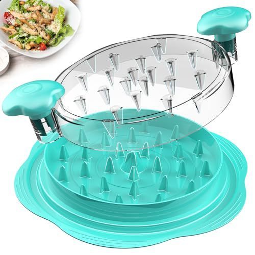 Chicken Shredder Chicken Shredder Tool Twist Stable Anti-Slip Meat Shredder Tool Twist Ergonomic Handle Meat Grinder Dishwasher-safe Transparent Lid Can Be Used As Pet Chicken Breast Separation sun store