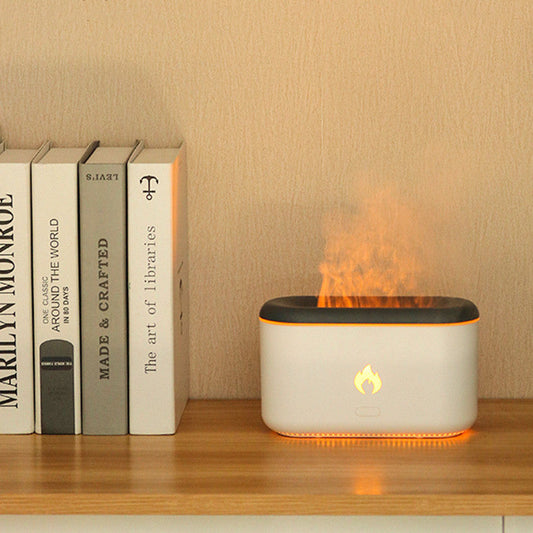 Home Ultrasonic Atmosphere Lamp Flame Aroma Diffuser sun store