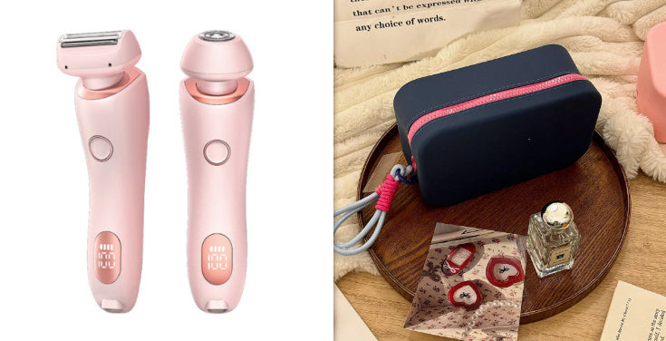 2 In 1 Hair Removal Epilator USB Rechargeable Trimmer Women Body Razor Face Leg Armpit Bikini Hand Pubic Shaver Hair Remover sun store