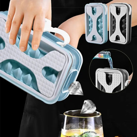 2in1 Portable Silicone Ice Ball Mold Ice Maker Water Bottle Ice Cube Mould Bottle Creative Ice Ball Diamond Curling Summer Kitchen Gadgets sun store
