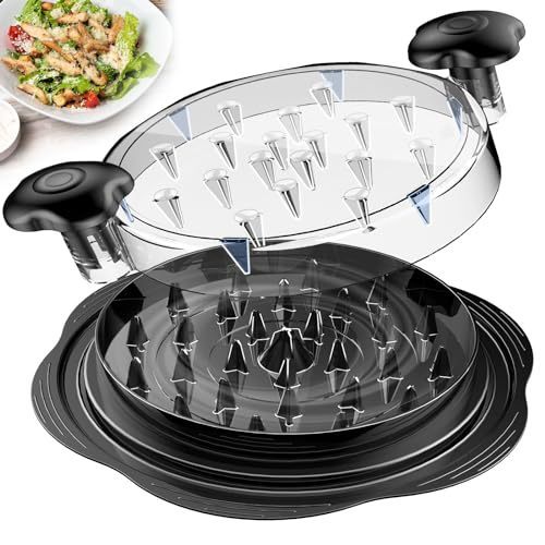Chicken Shredder Chicken Shredder Tool Twist Stable Anti-Slip Meat Shredder Tool Twist Ergonomic Handle Meat Grinder Dishwasher-safe Transparent Lid Can Be Used As Pet Chicken Breast Separation sun store